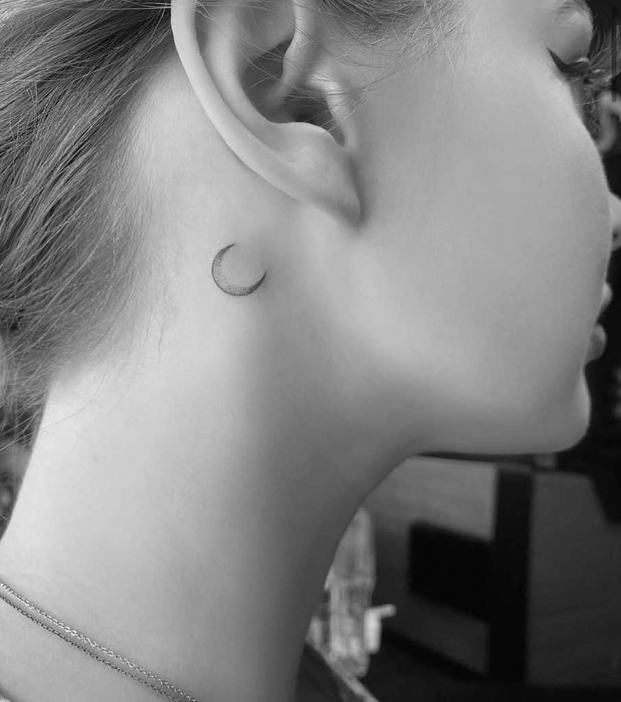 Minimalism neck tattoo 1