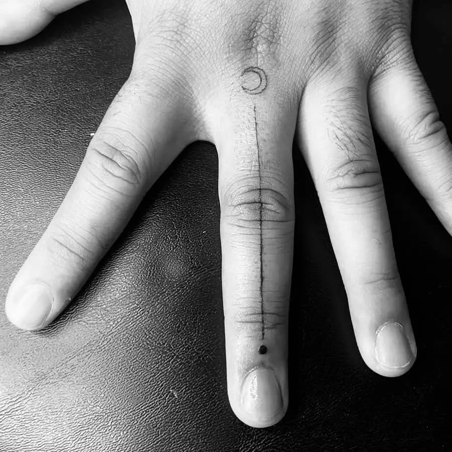 Minimalism tattoo finger women