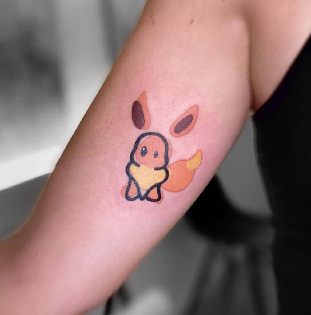 Minimalist Pikachu Tattoo