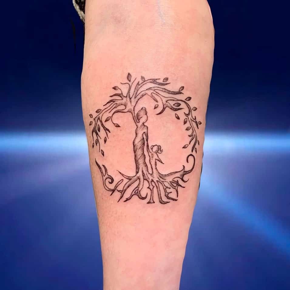 Mother-Daughter Tree Of Life Tattoo