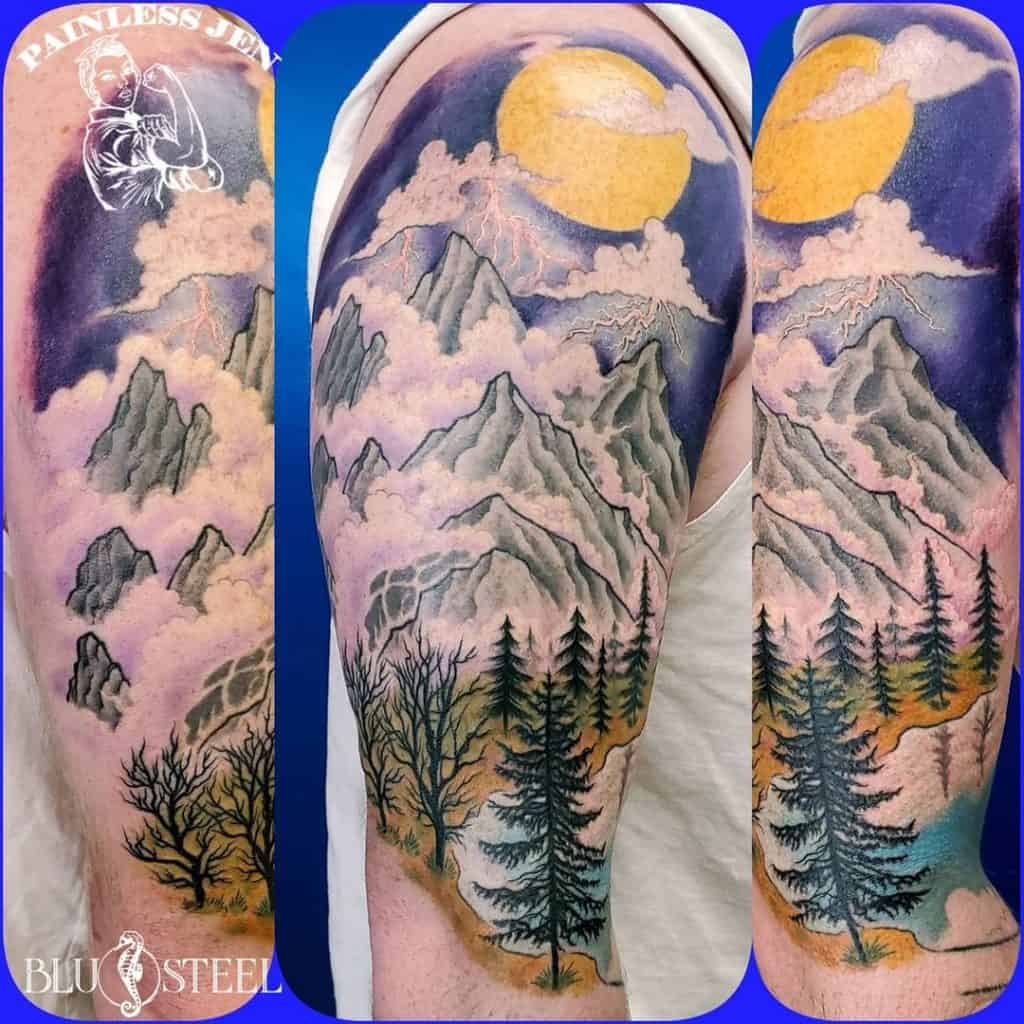 Mountain Nature Scenery Tattoo 2