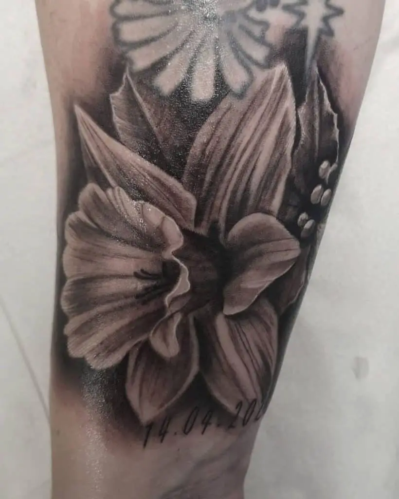Narcissus Flower Tattoo 3