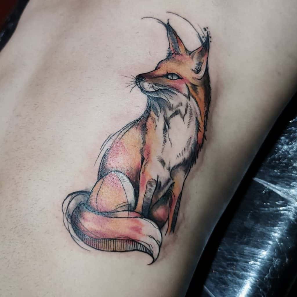 Naturalistic Fox Tattoo 5