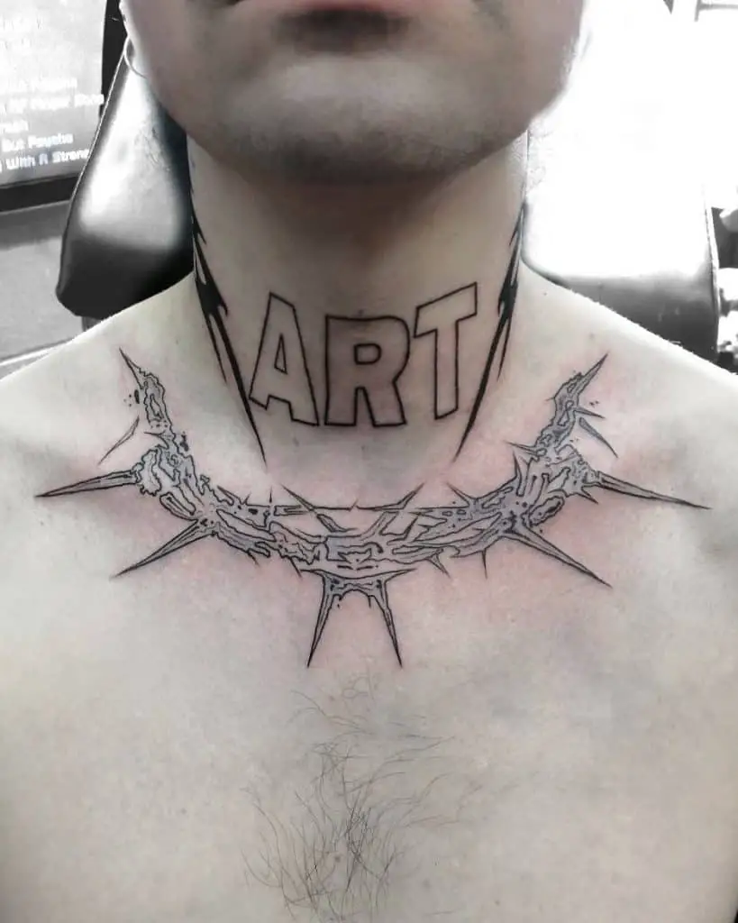 Neck tattoo with quotes and words to live by 2