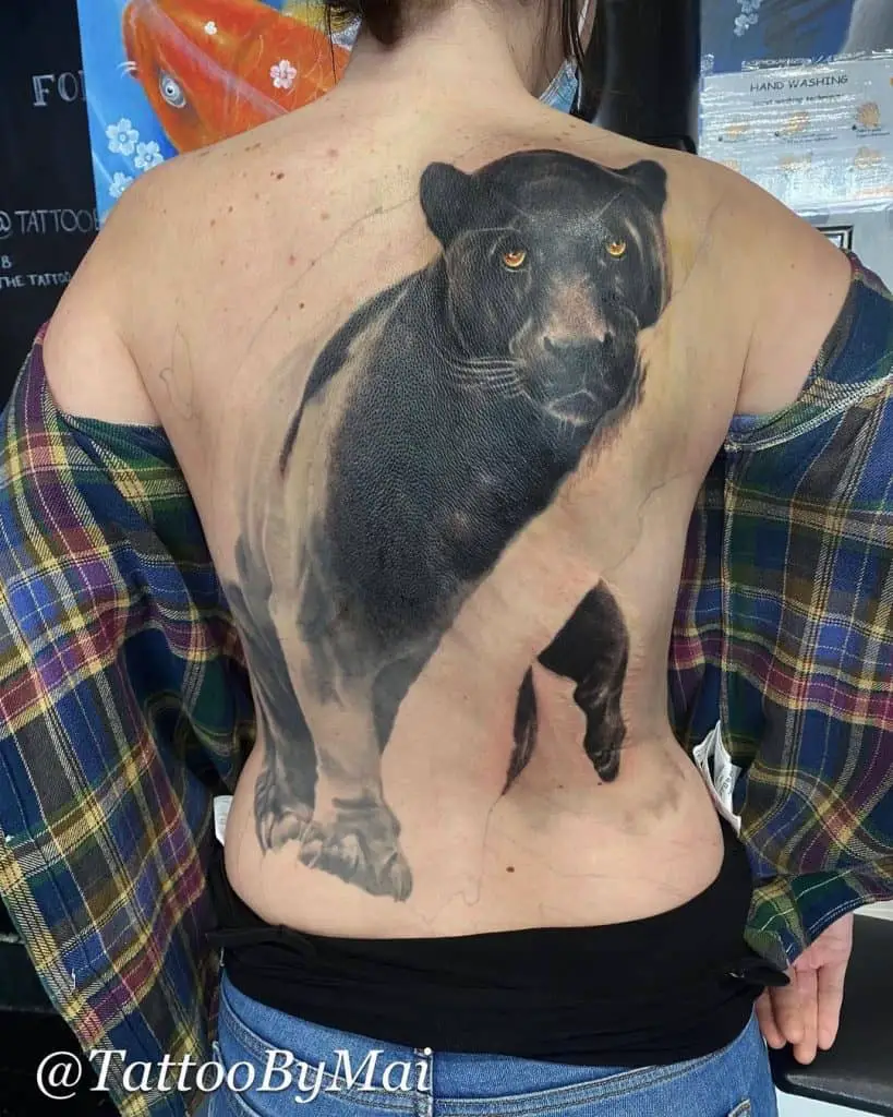 Panther Back Tattoo 4
