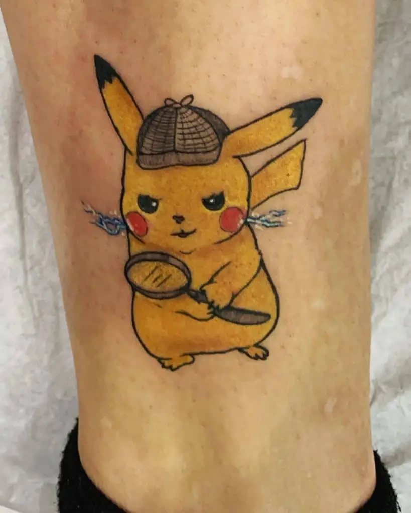 Pikachu Detective Tattoo 