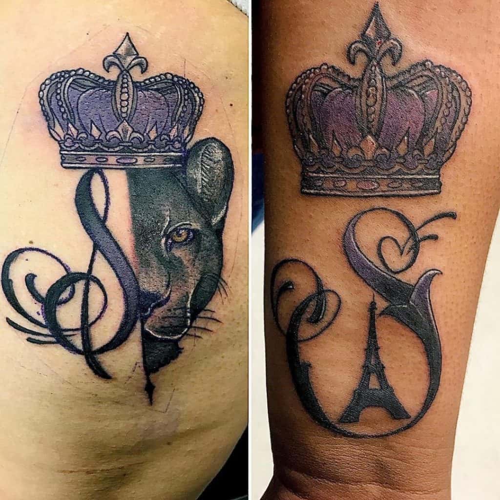 King & Queen Crowns Tattoo
