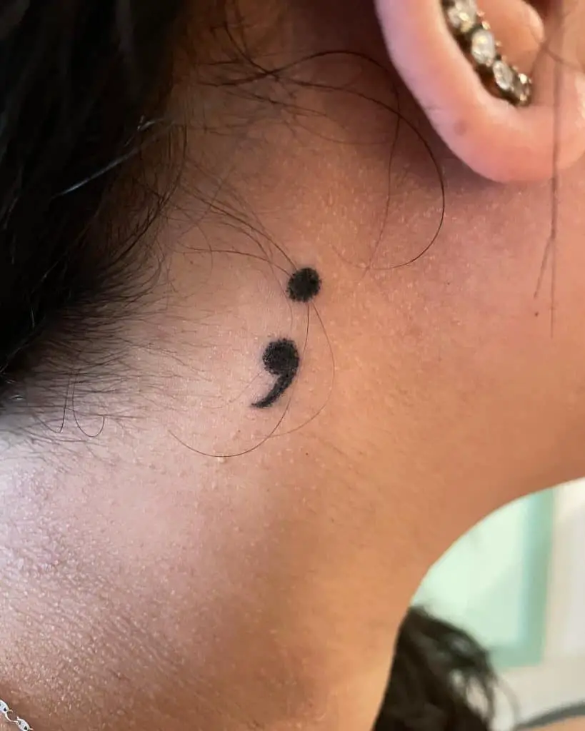 Semicolon Hope Tattoo 2
