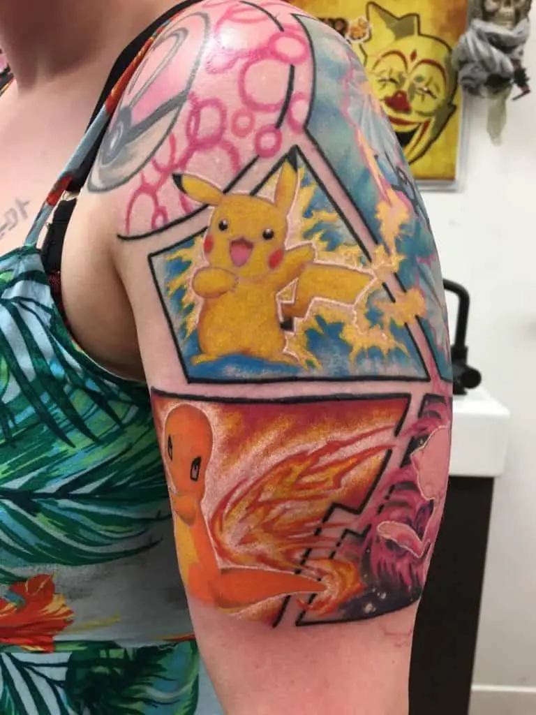 Shoulder Pikachu Tattoo Small Ink 