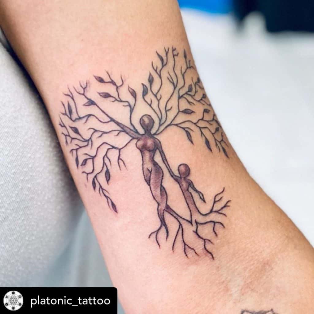 Small Family Tree Tattoo 1