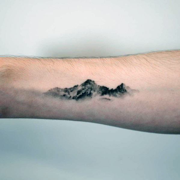 Smokey Shading Mountain Tattoo 5