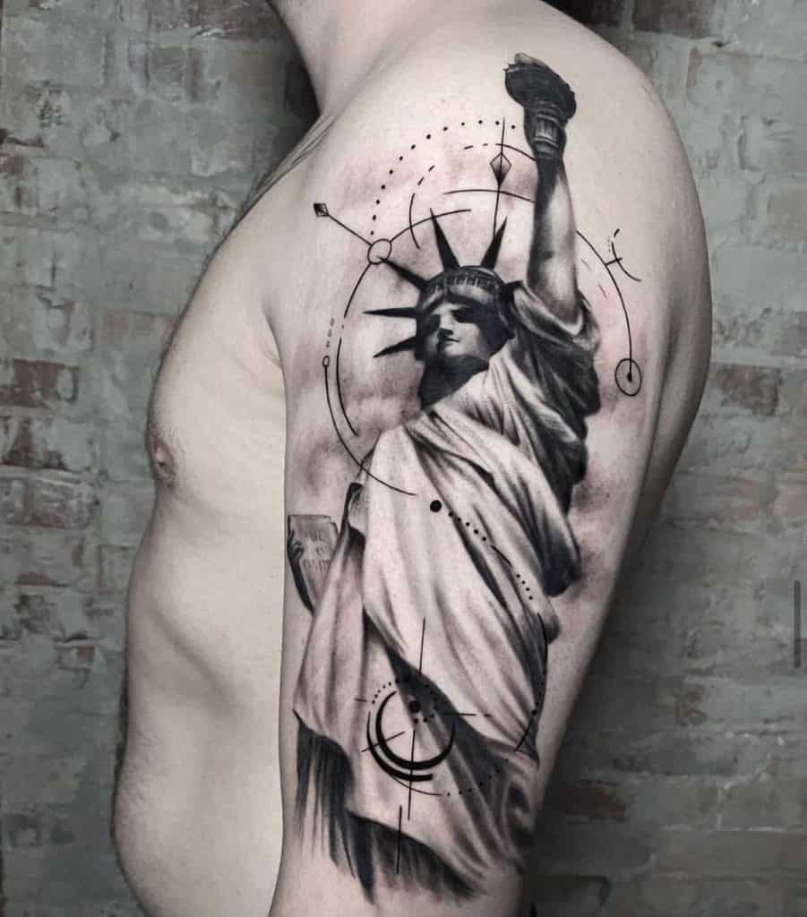 Statue of Liberty done one month ago by JJ Claudio at Empire State studio  amityville NY  rtattoos