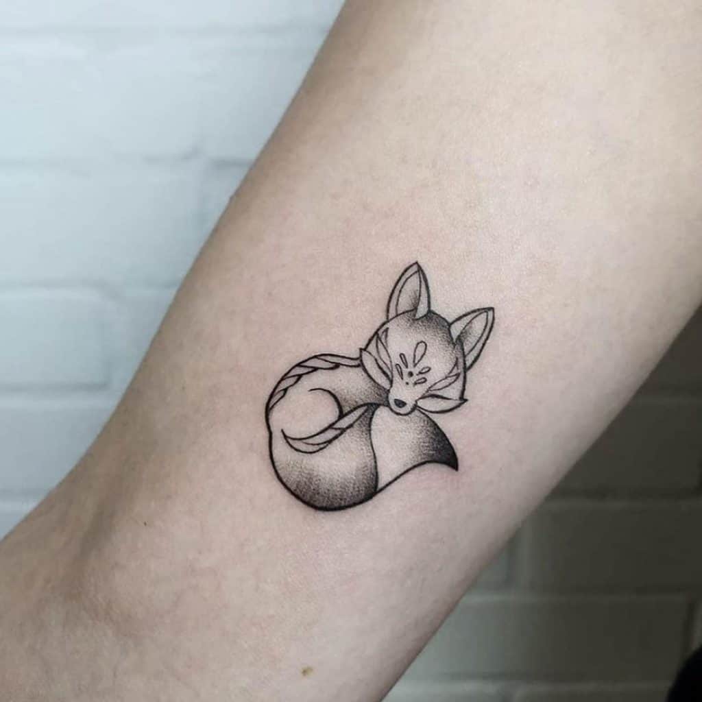 The Curled Fox Tattoo 3