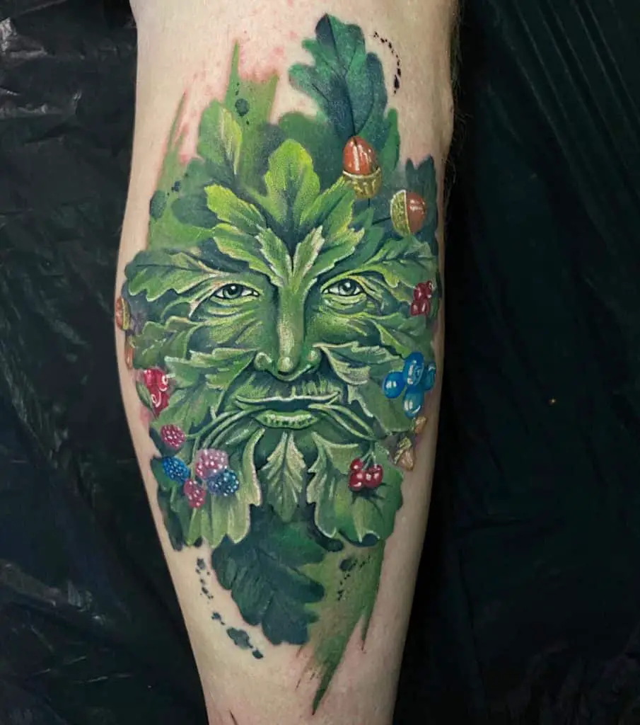 The Green Man Tattoo 1