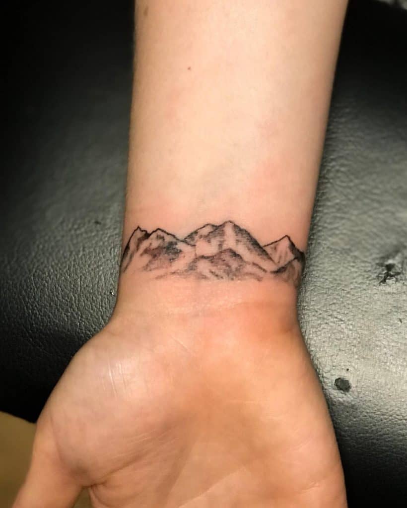 The wrist Mountain Tattoo 1