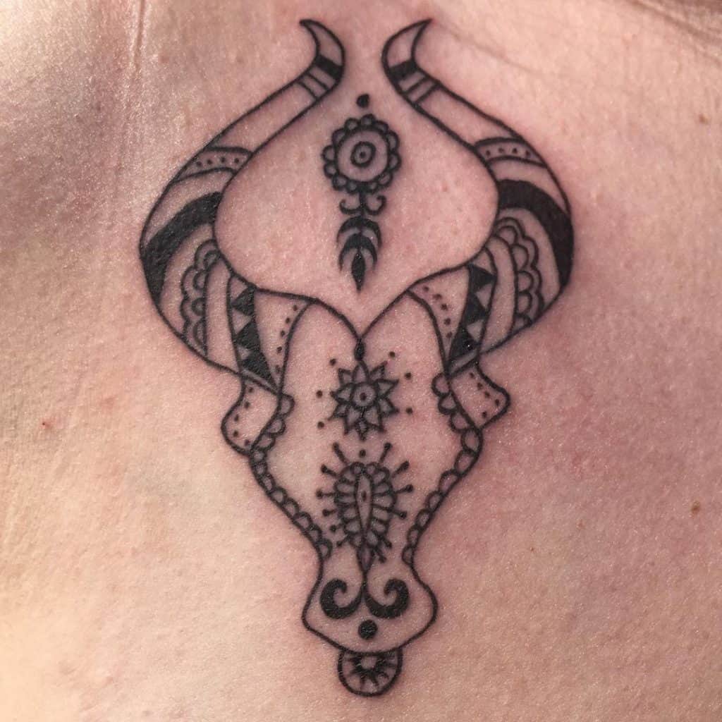 Tribal Taurus Tattoo 1