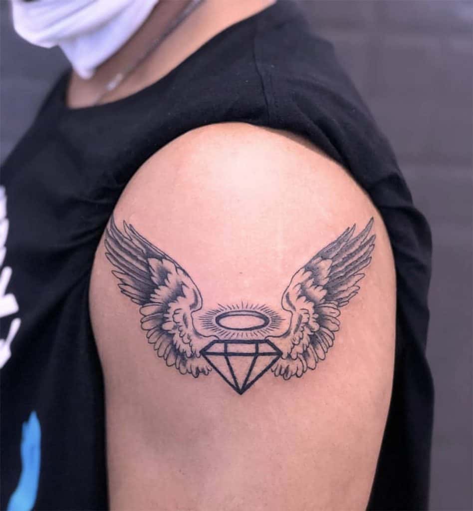 A Diamond With Wings Tattoo 3