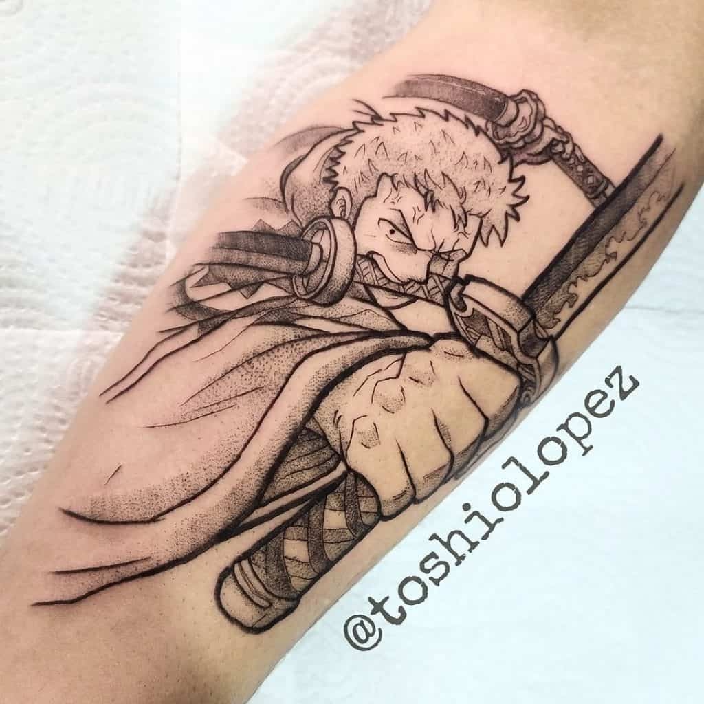 Artsy & Detailed One Piece Tattoo 
