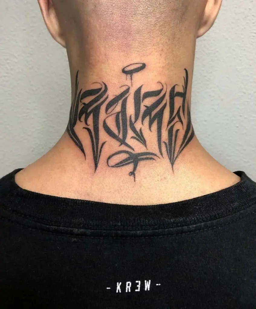 Back of the neck tattoo 2