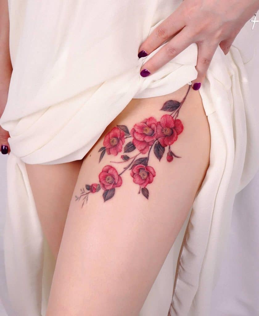 Camellias Flower Tattoos 1