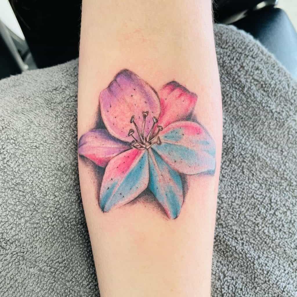 my blue stargazer lily *~ tattoo