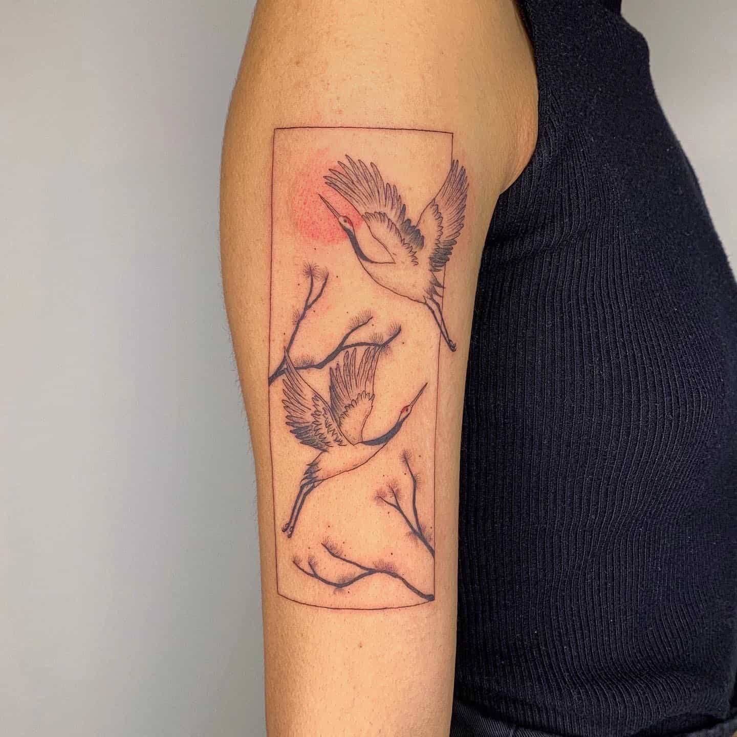 Crane Tattoo Meaning 3