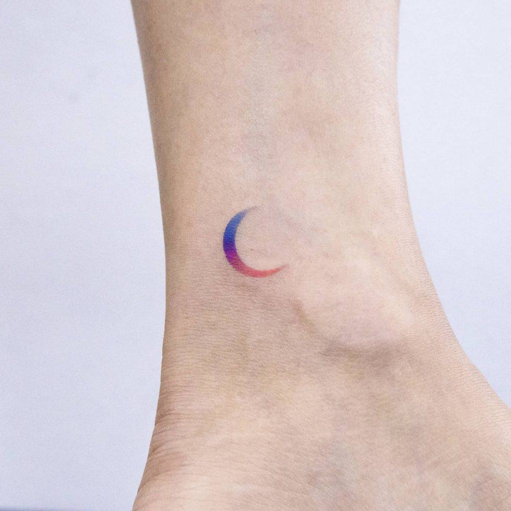 Crescent moon tattoo 5