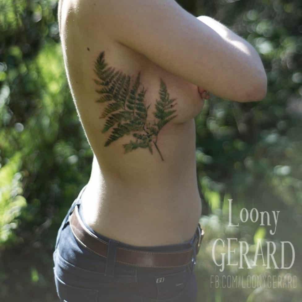 Feminine Fern Tattoo For Women 