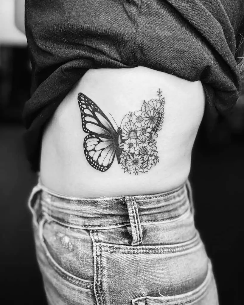 Flower And Butterfly Tattoos 2