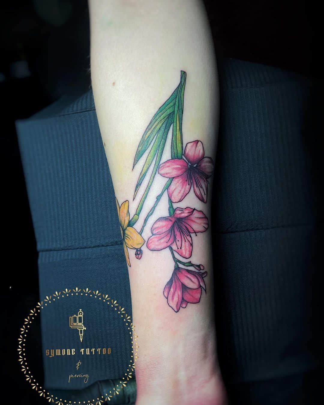 Forearm Jasmine Flower Pink Tattoo 