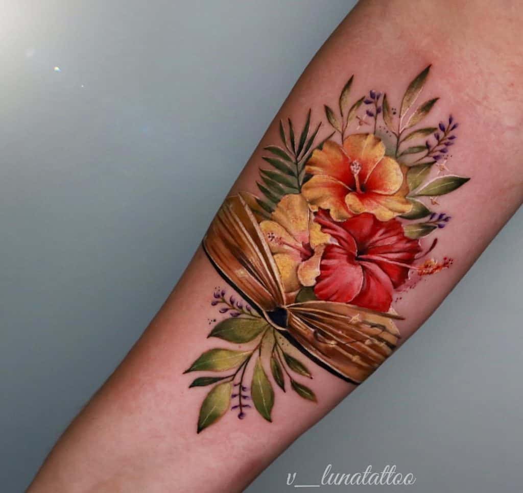 Top 97+ about color flower tattoos super cool .vn