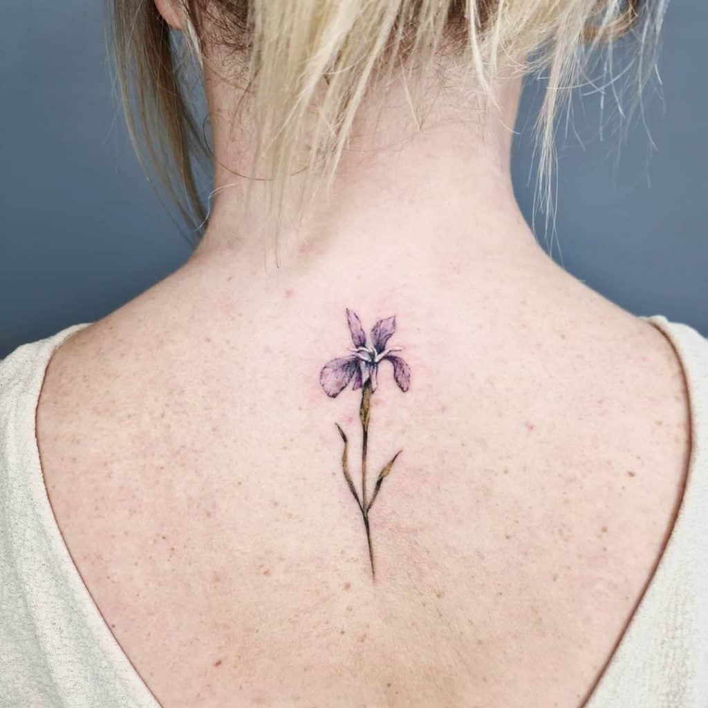 Iris Floral Tattoo 3