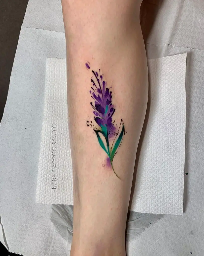 Lavender Flower Tattoos 2