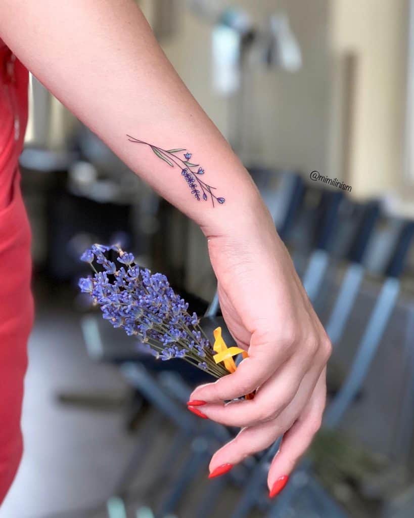 Lavender Flower Tattoos 3
