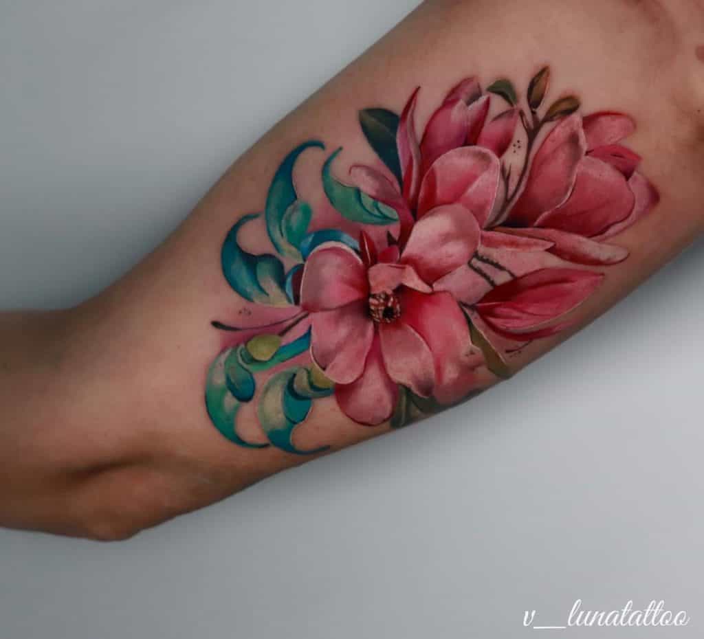 Magnolias Flower Tattoo 1