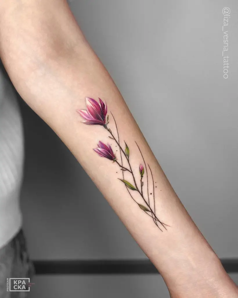 Magnolias Flower Tattoo 2