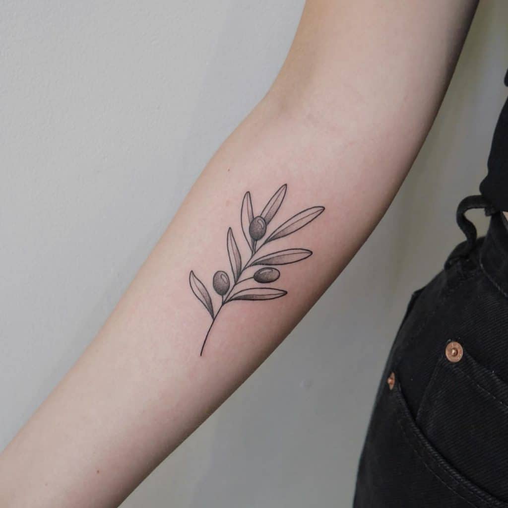 Minimalist Olive Branch Tattoos 1