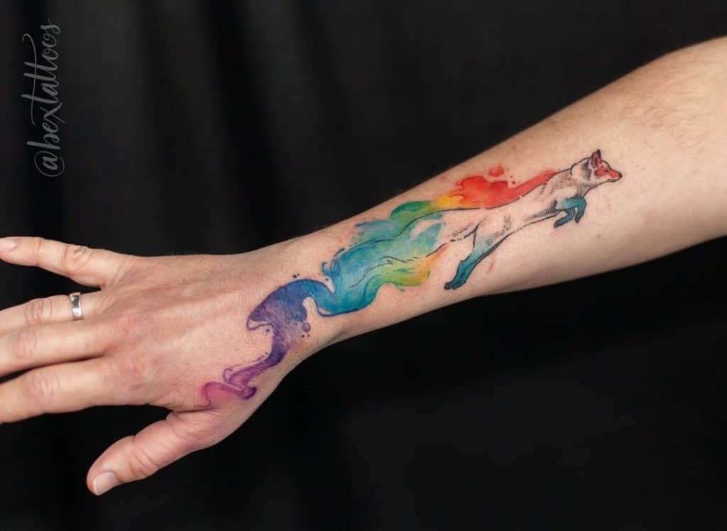 Mystical Animal Inspired Rainbow Tattoo