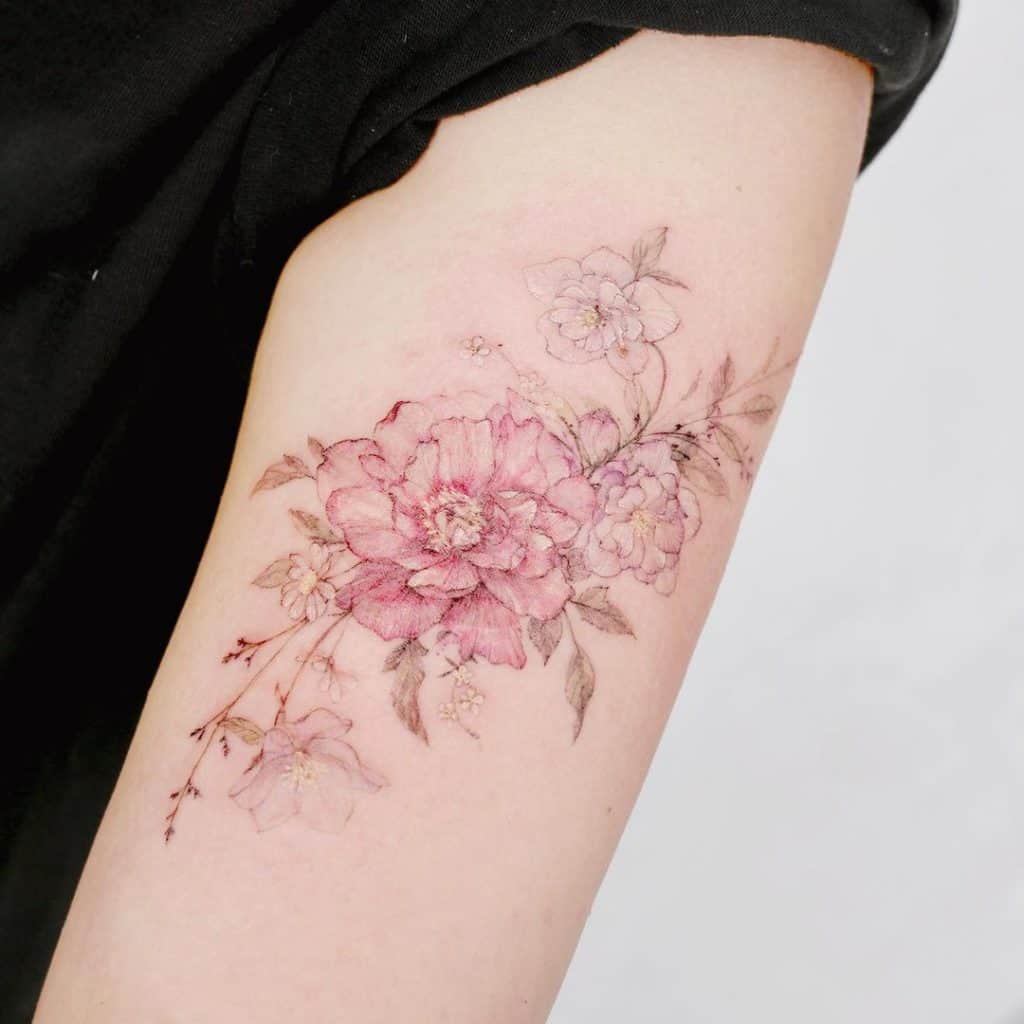 Peony Flower Tattoo 2