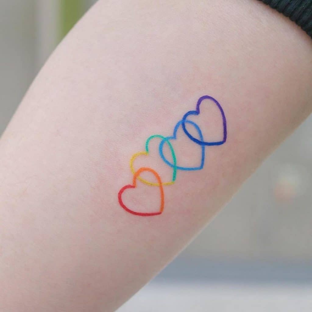 Rainbow Bridge Tattoo Heart Idea 