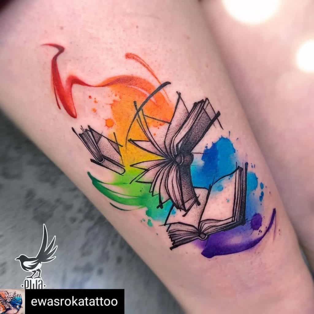Rainbow Tattoo Book Inspired Print 