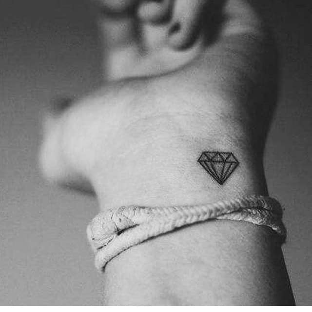 Simple Small Diamond Tattoo Design 1