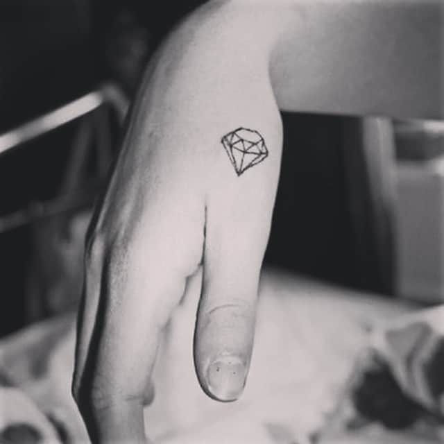 Simple Small Diamond Tattoo Design 2