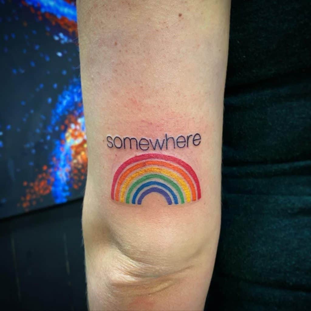 Somewhere Over The Rainbow Tattoo Design 