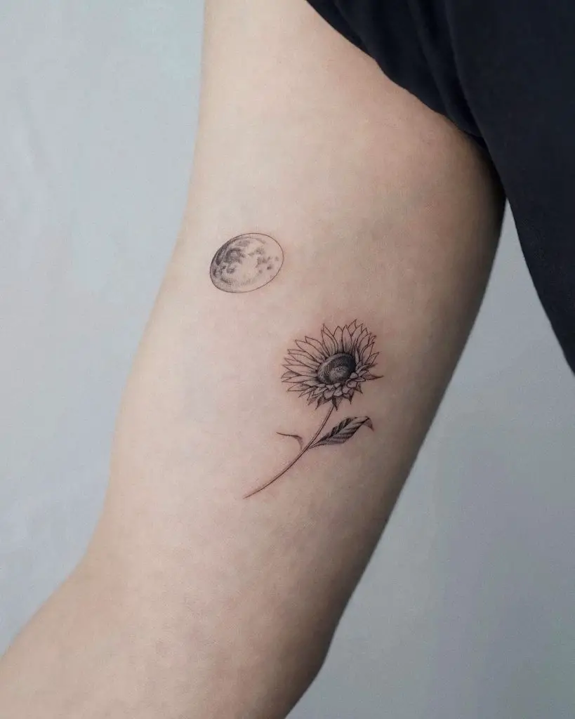 Sunflower Tattoo Design 3