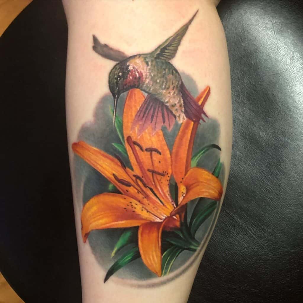 Tiger Lily Flower Tattoo 2