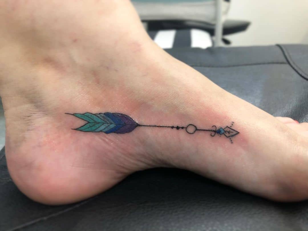 Arrow Foot Tattoo Idea