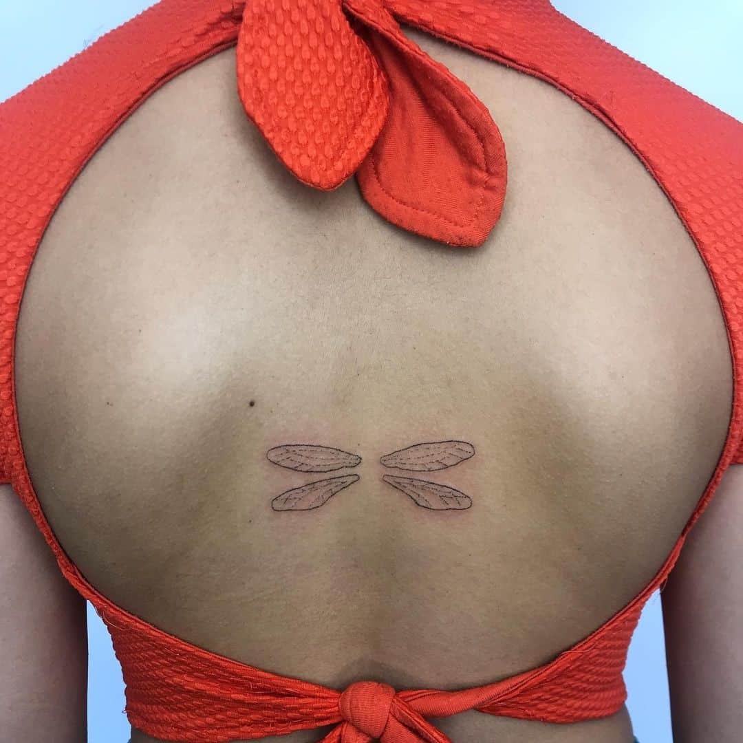 Back Dragonfly Tattoo
