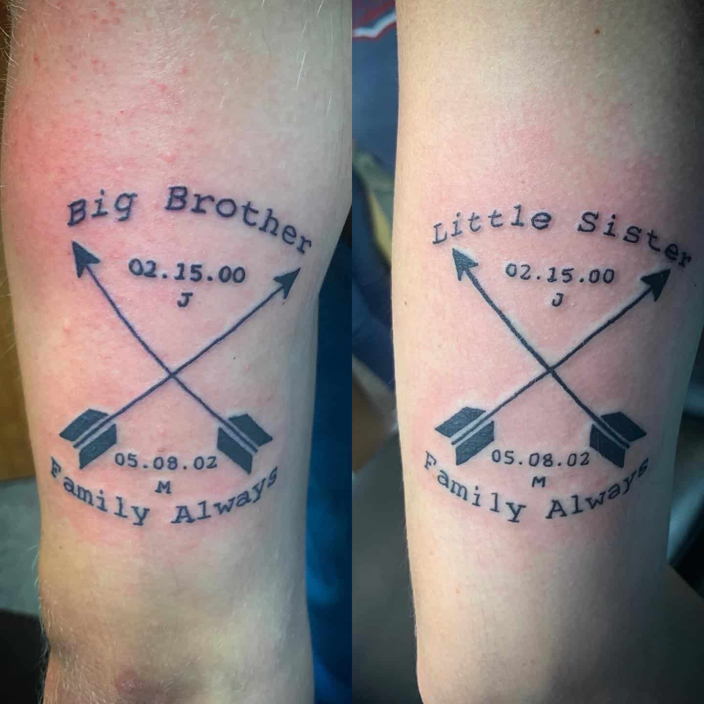 Brother and Sister Date Tattoo 1