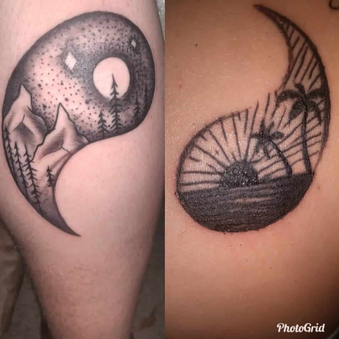 Brother and Sister Yin and Yang Tattoo 1